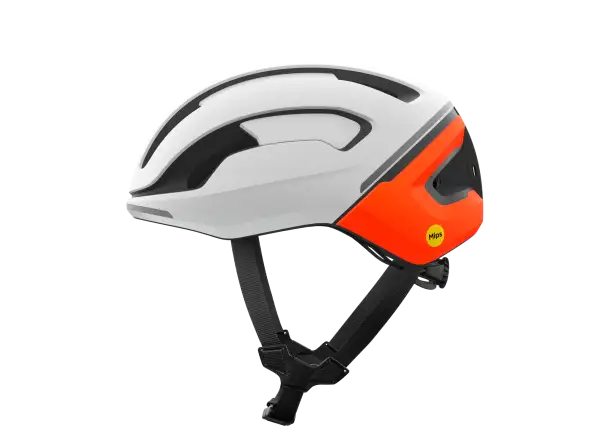POC Omne Beacon MIPS Straßenhelm Hydrogen White/Fluorescent Orange Matt