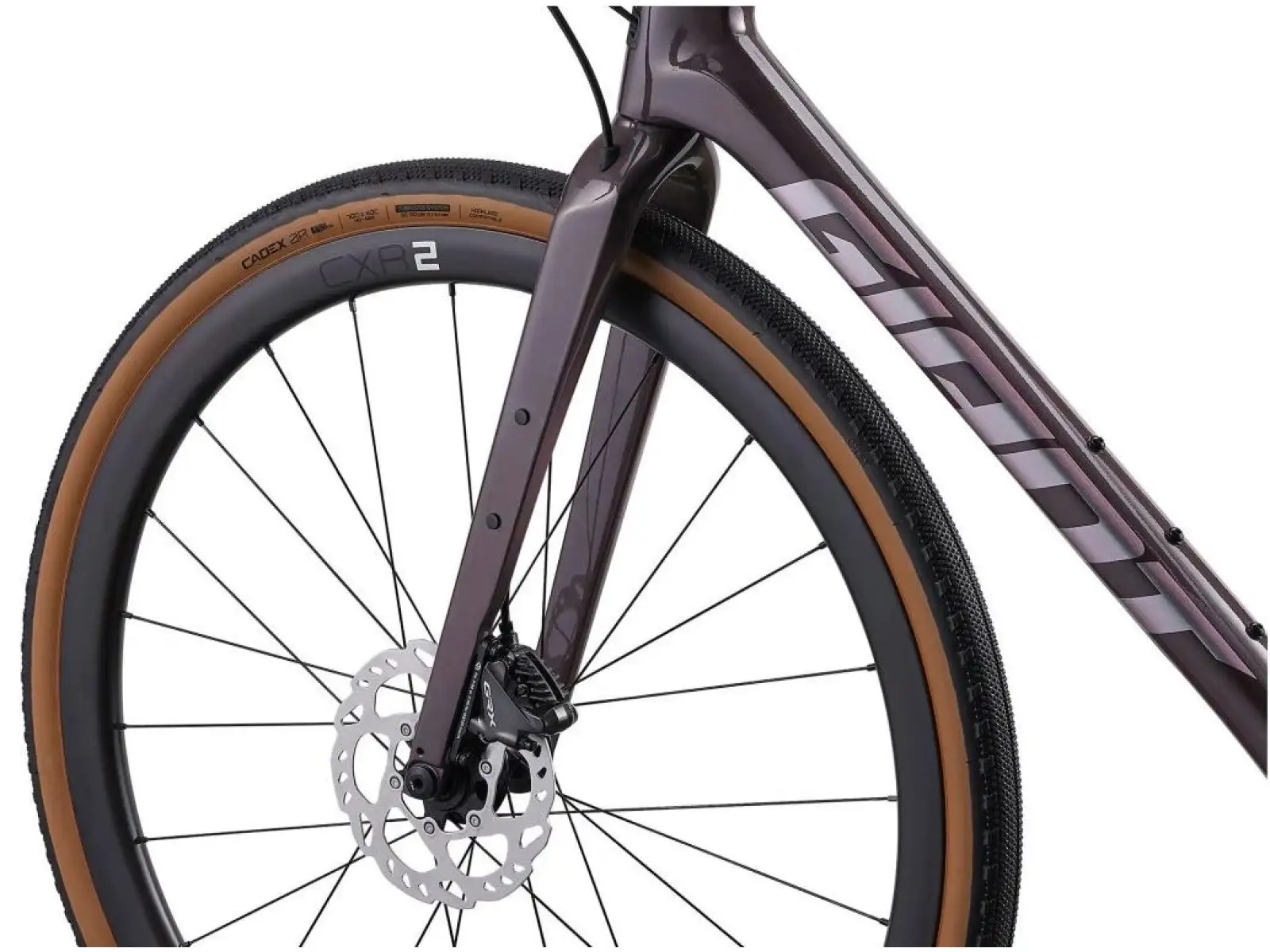 Giant Revolt Advanced 0 Gravel-Bike in Holzkohlen-Pflaume