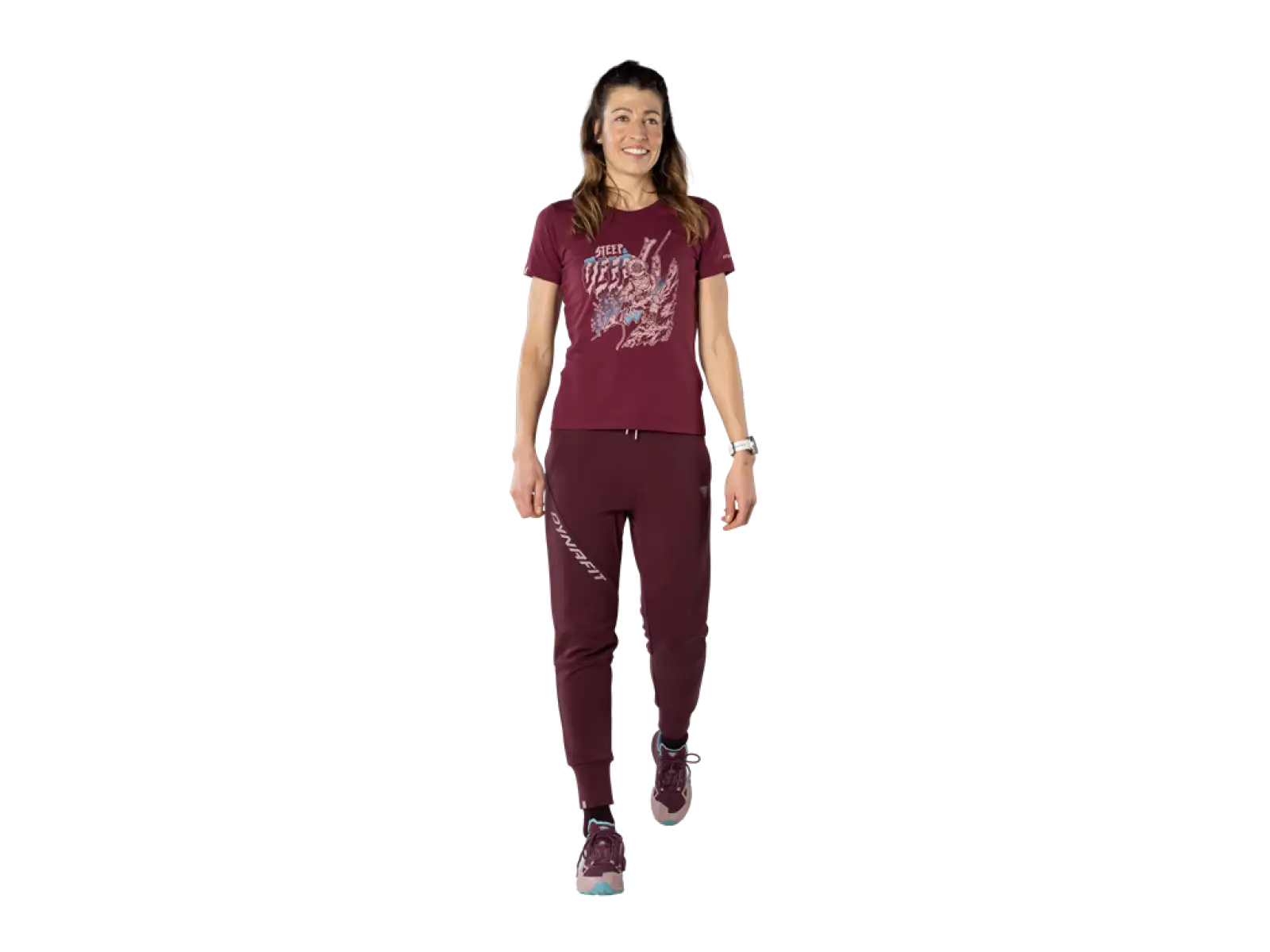 Dynafit 24/7 Artist Series Cotton Damen T-Shirt Burgundy/Steep&Deep