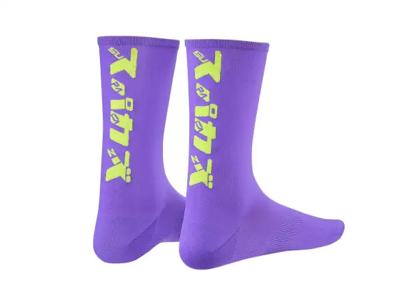 Supacaz Katakana Socken Neon Purple/Neon Gelb
