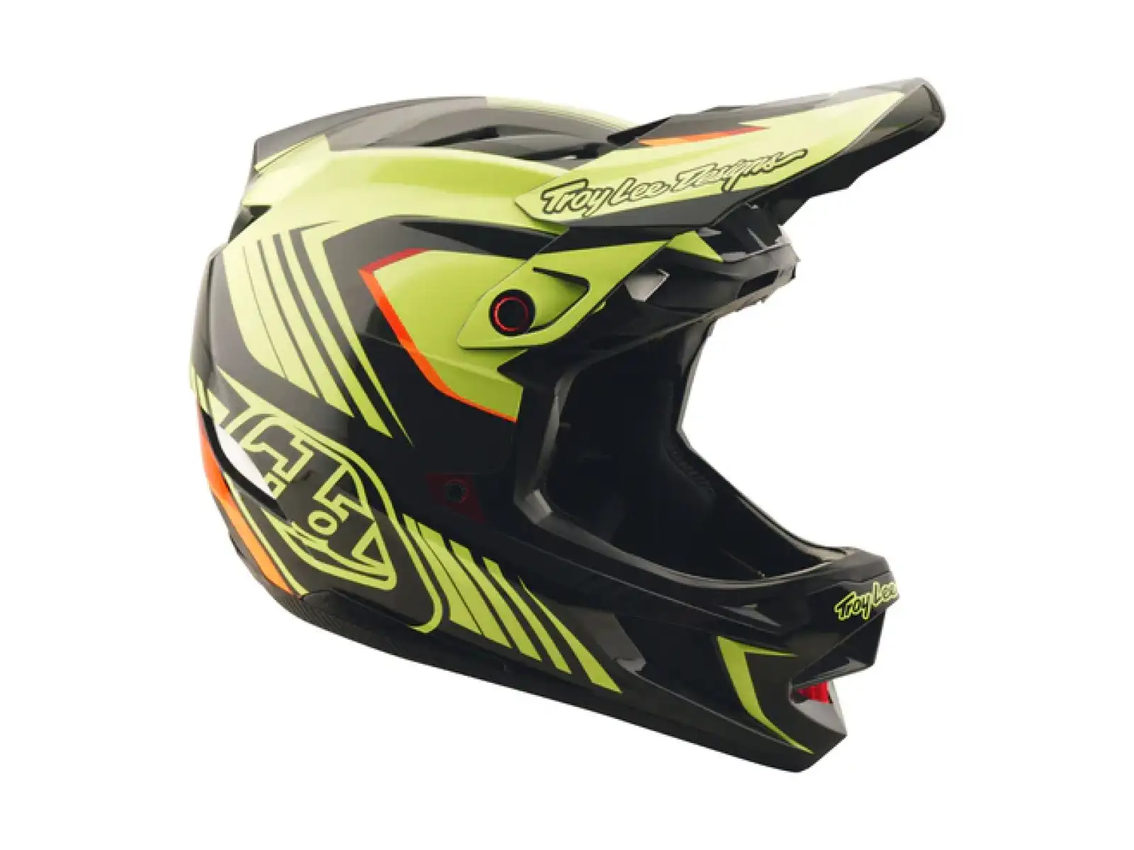 Troy Lee Designs D4 Polyacrylite Qualifier Helm schwarz/gelb