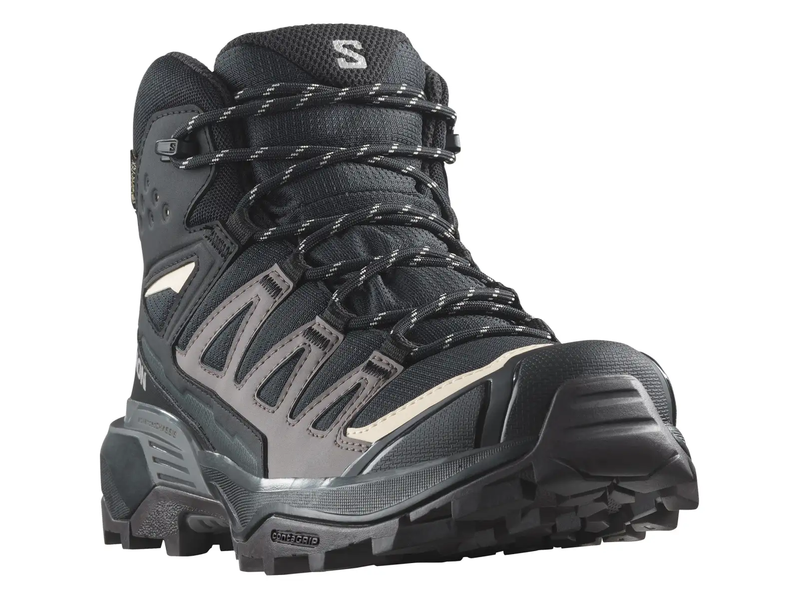 Salomon X Ultra 360 MID GTX Damen Wanderschuhe Black/Plum Kitten/Shale