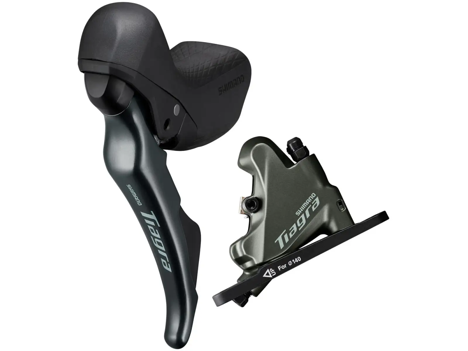 Shimano Tiagra ST-4720 2-fach Schalt-/Bremshebel + BR-4770 FM Bremse, Polymer-Beläge & Kühlung