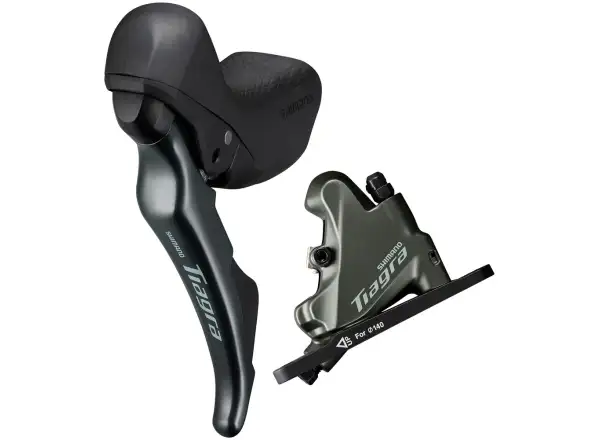 Shimano Tiagra ST-4720 2-fach Schalt-/Bremshebel + BR-4770 FM Bremse, Polymer-Beläge & Kühlung