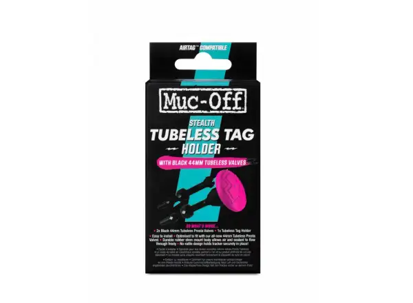 Muc-Off Tubeless Ventil-Kit für Schlauchlosreifen, 44 mm, Schwarz.