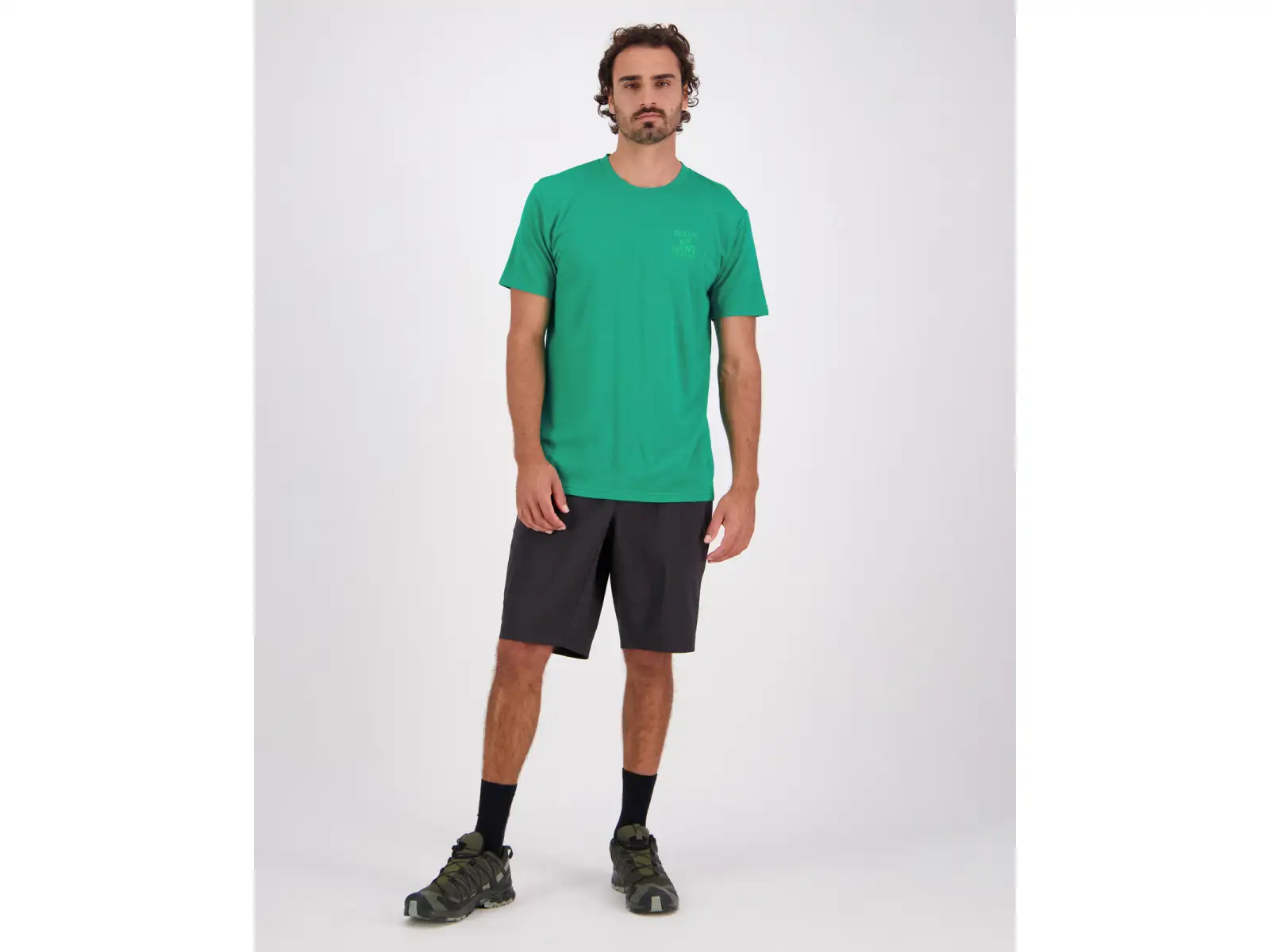 Mons Royale Icon Herren-T-Shirt mit kurzen Ärmeln Pop Green
