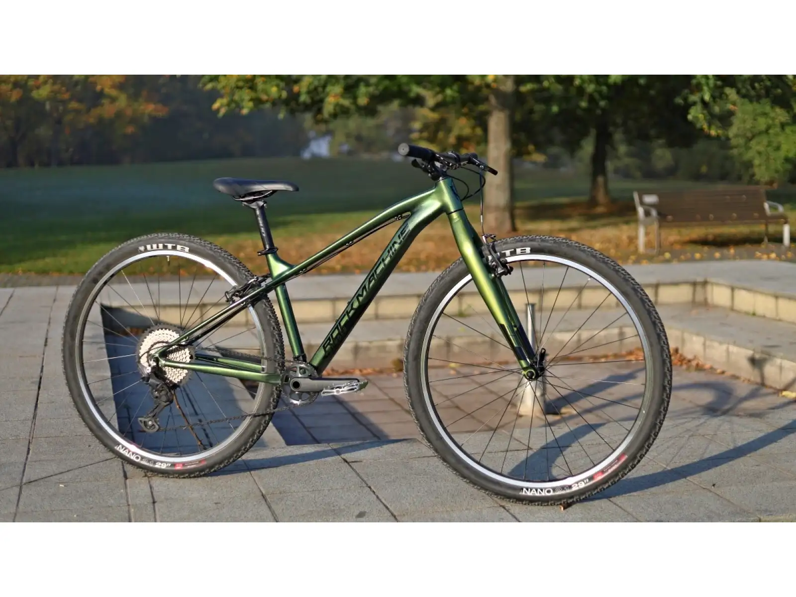 Rock Machine Thunder 29" VB Kinderfahrrad S Gloss Metallic Khaki/Perle Schwarz
