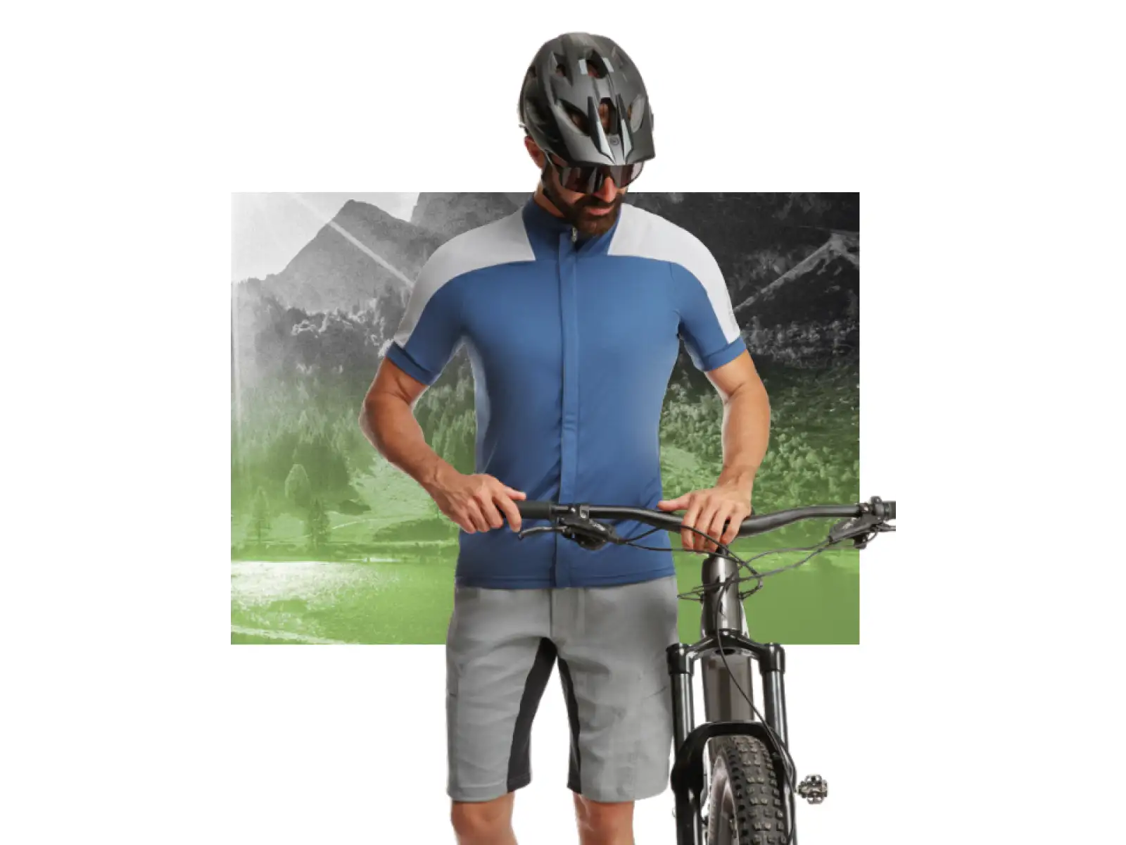 Dotout Stone Herren-Trikot Kurzarm Blau