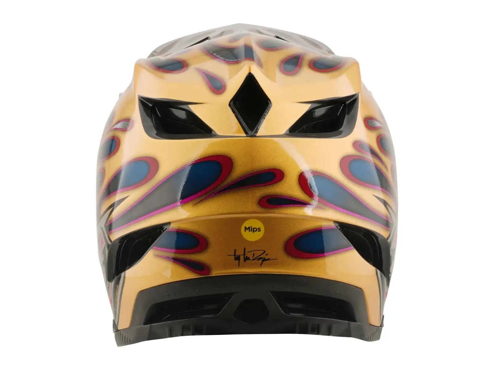 Troy Lee Designs D4 Carbon MIPS Helm Overspray Gold/Black