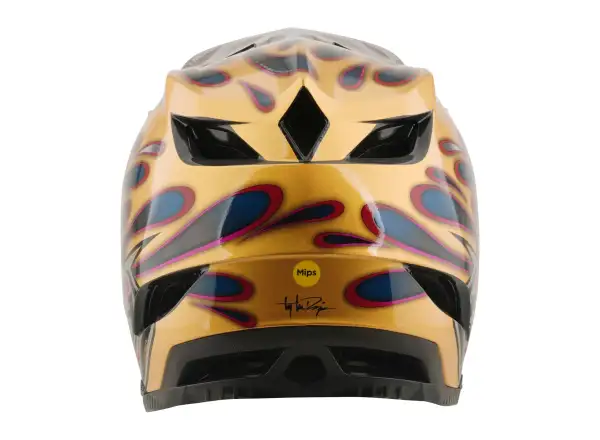 Troy Lee Designs D4 Carbon MIPS Helm Overspray Gold/Black