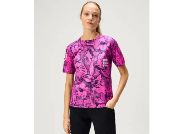 Endura LTD Grid Floral Damen Trikot Kurzarm Pink Pop