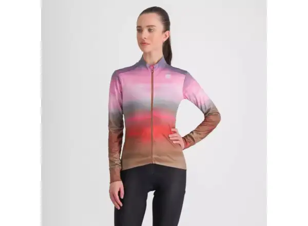 Sportful Flow Supergiara Thermal Damen Langarmtrikot Cayenna Rot/Rosa