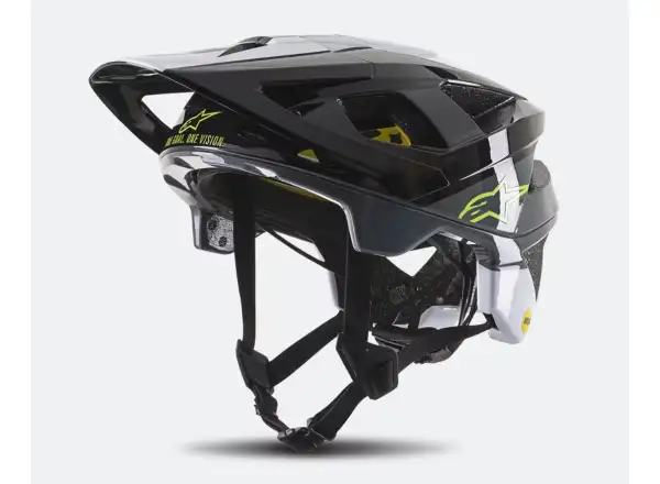 Alpinestars Vector Tech A1 Enduro Helm Schwarz/Weiß/Kühlgrau/Glänzend