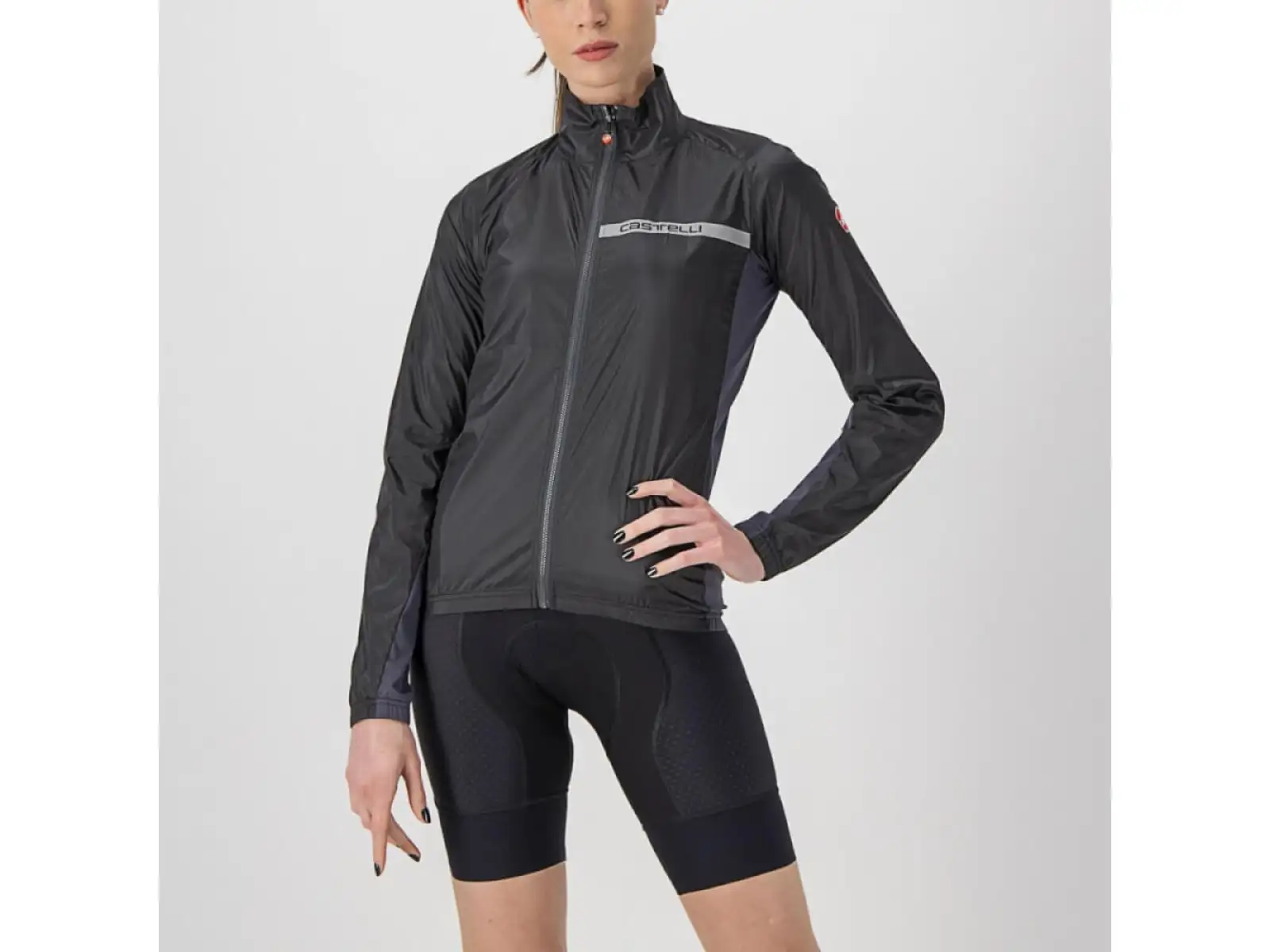 Castelli Squadra Stretch Damen Windjacke light black/dark gray