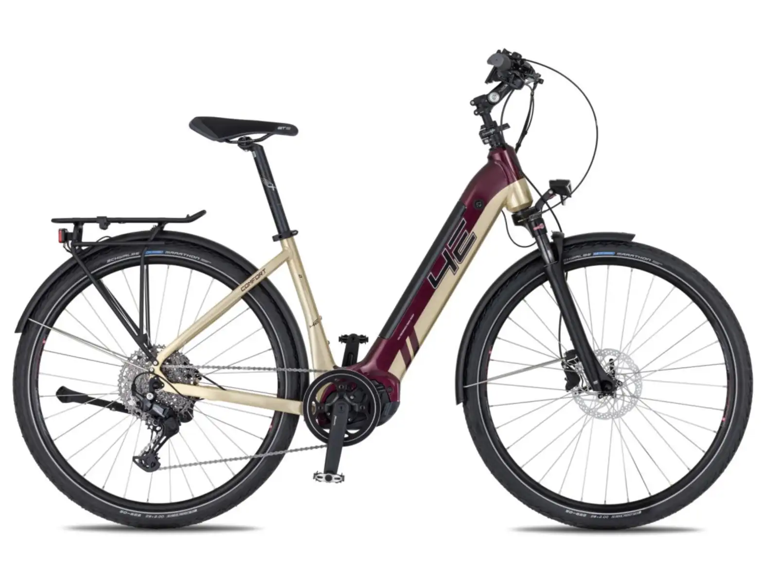 4Ever Comfort Sport 720 Dark Wine Tiefeinsteiger E-Bike