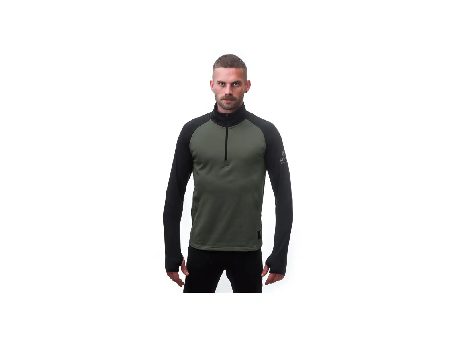 Sensor Coolmax Thermo Herrenpullover Olive Green/schwarz