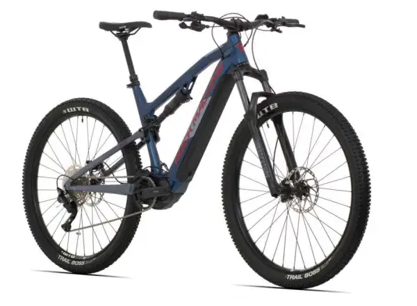 Rock Machine Blizzard INT e30-29 Matt Metallic Blau/Rot, vollgefedertes Elektrofahrrad