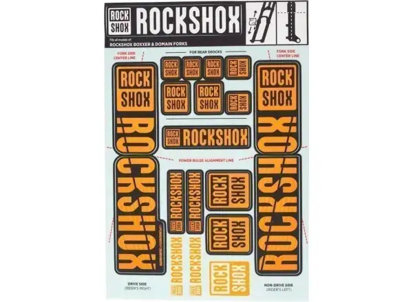 Rock Shox Decal Kit Neon Orange für BoXXer/Domain Dual Crown