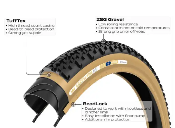 Panaracer GravelKing X1 Reifen - 700x45 Schwarz/Braun