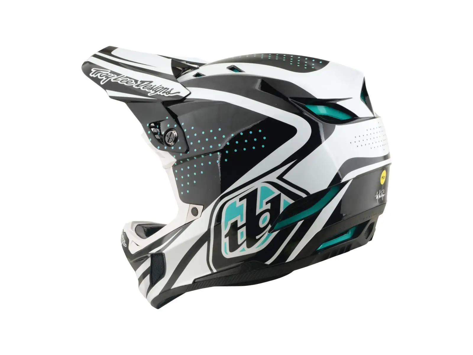 Troy Lee Designs D4 Composite MIPS Helm Crest Real Teal