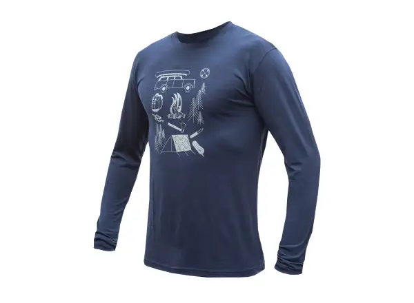 Sensor Merino Active Outside Herren T-Shirt Langarm Deep Blue