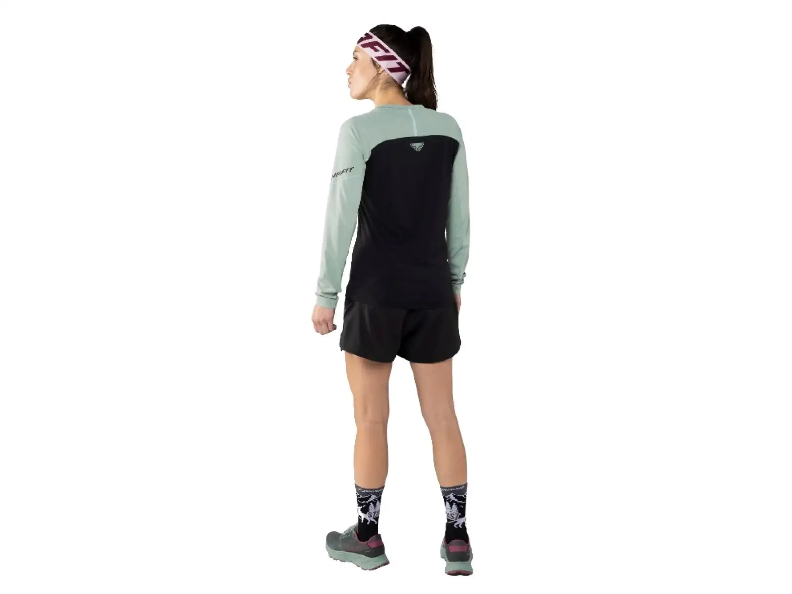 Damen-Langarmshirt Dynafit Alpine Pro Black Out/Jadelite.