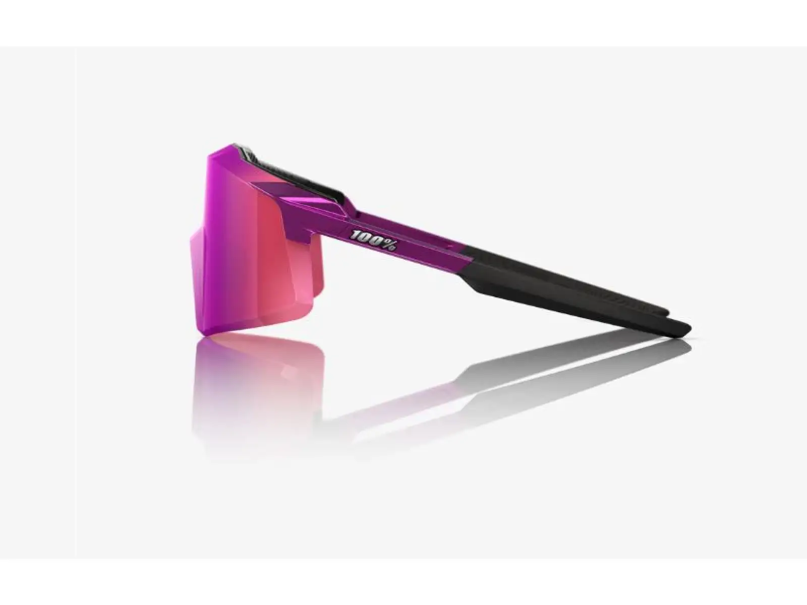 100% Aerocraft Brille in Gloss Purple mit Chrome/Purple Multilayer Mirror.