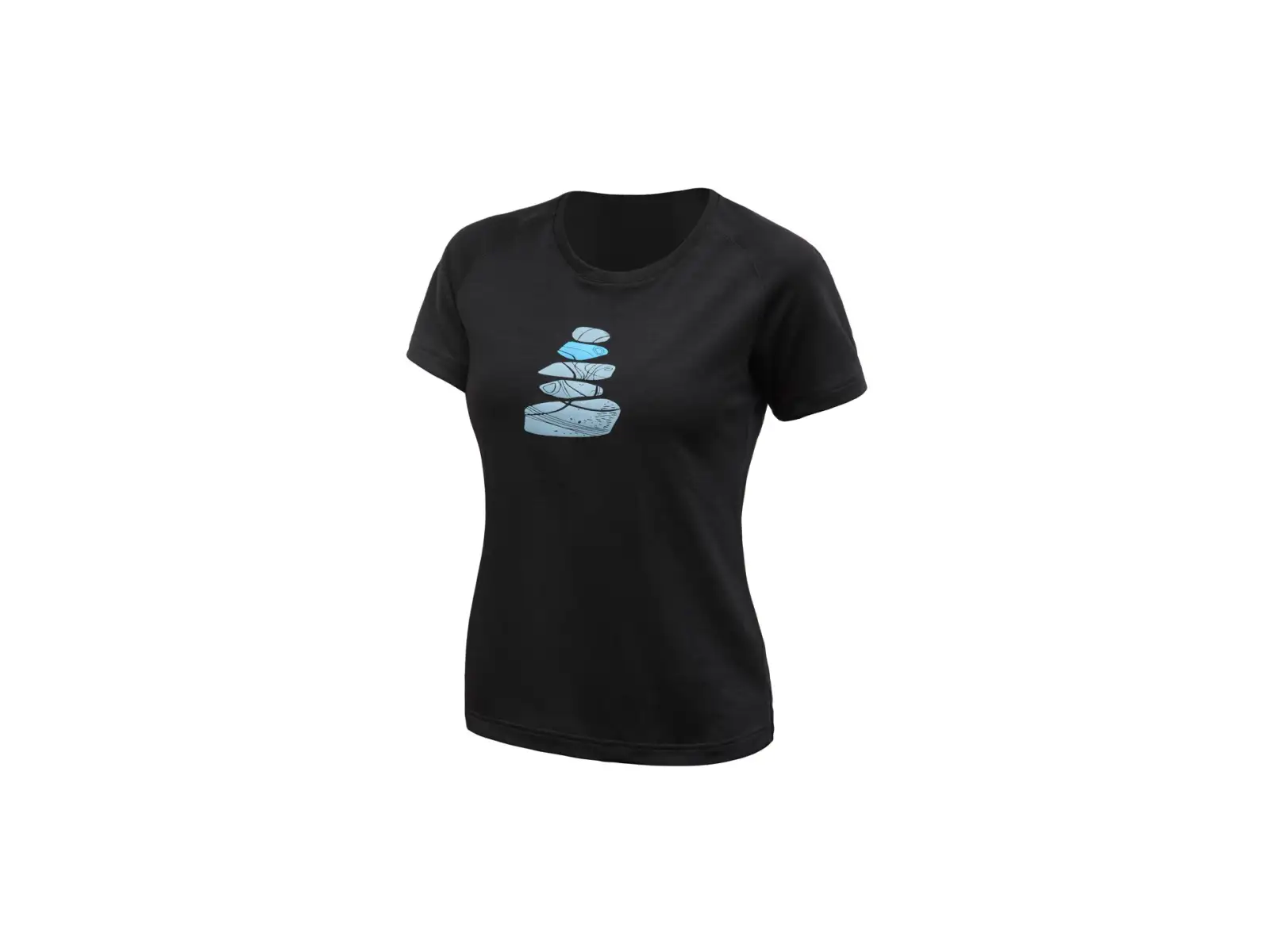 Sensor Merino Blend Stone Damen T-Shirt kurzarm schwarz