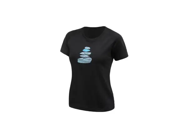 Sensor Merino Blend Stone Damen T-Shirt kurzarm schwarz