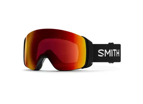 Smith 4D Mag Skibrille Black / ChromaPop Sun Red Mirror (2 Gläser)