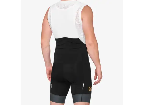 100% Exceeda Herren Shorts mit Latz und Polsterung Black/Charcoal