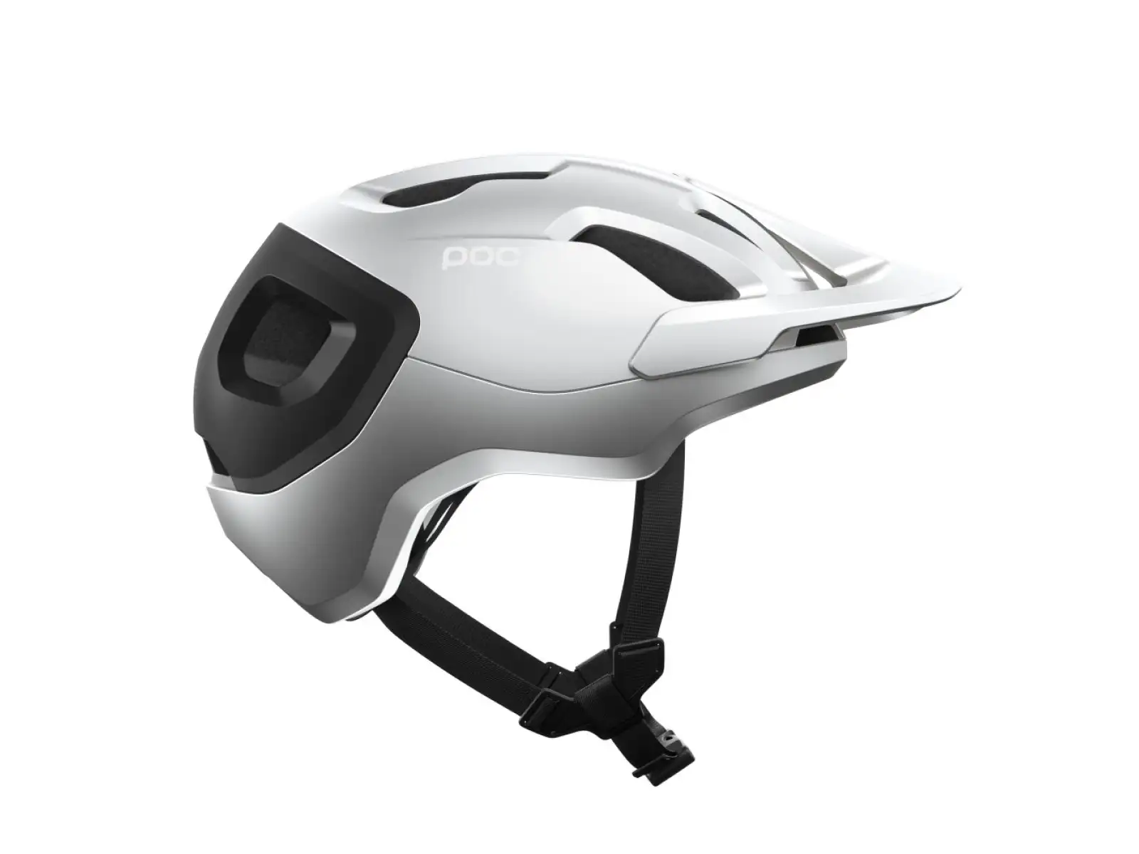 POC Axion Race MIPS Helm Uranium Black/Argentite Silver Matt