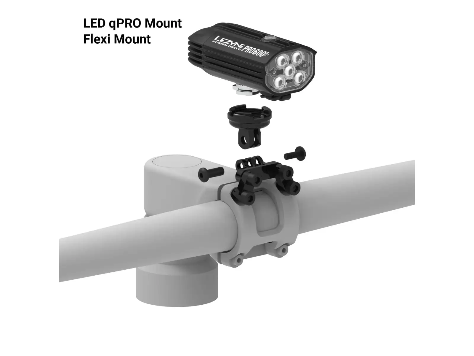 Lezyne LED qPRO Mount Halterung für Licht Black