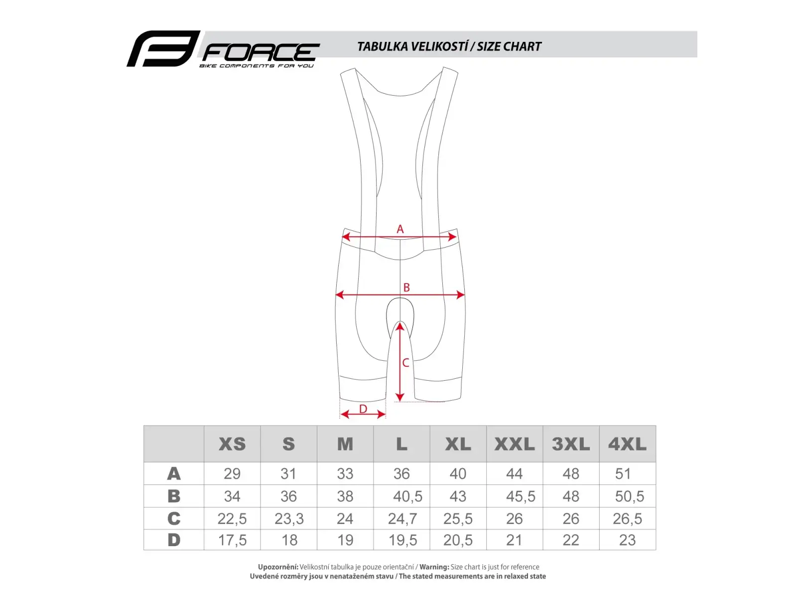 Force Gold Herrenshorts mit Latz und Polsterung Schwarz/Gold