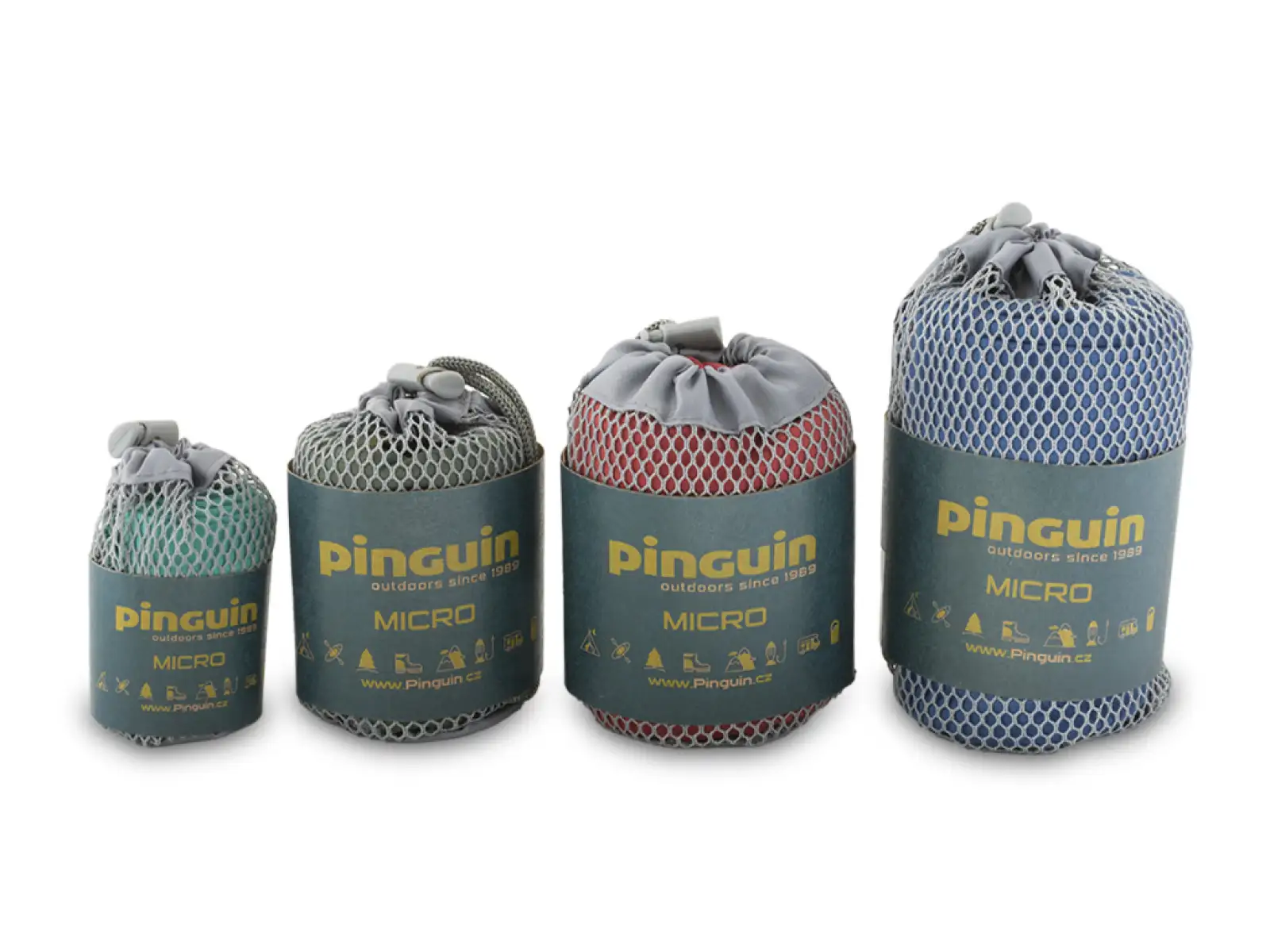 Pinguin Handtuch S Map Grey