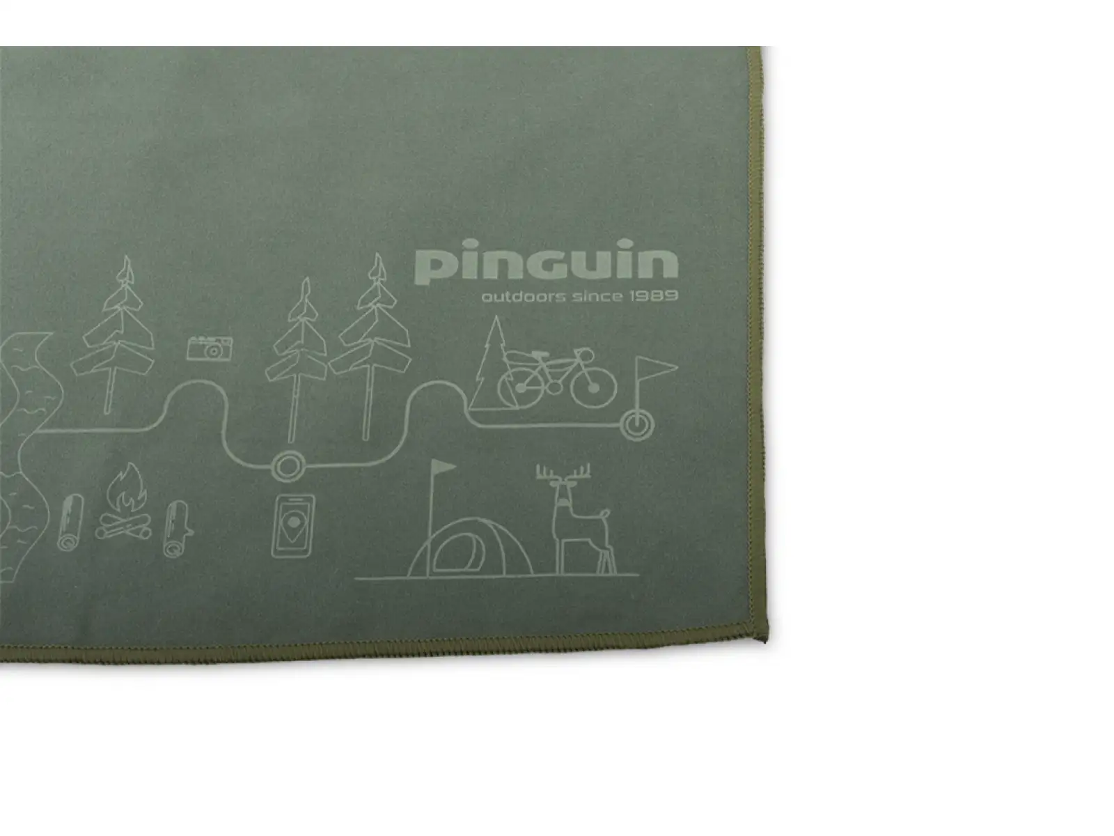 Pinguin Handtuch S Map Grey