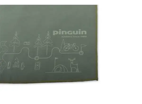 Pinguin Handtuch S Map Grey