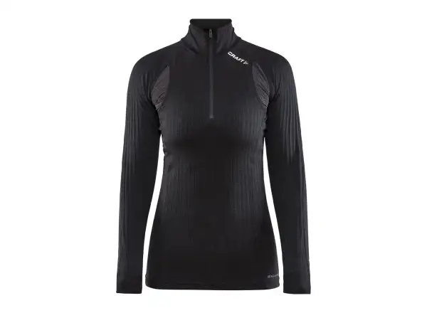 Craft Active Extreme X Zip Damen Langarmshirt Schwarz