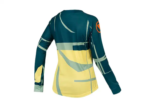 Endura MT500 Print Tee LTD Damen Langarmshirt Deep Teal