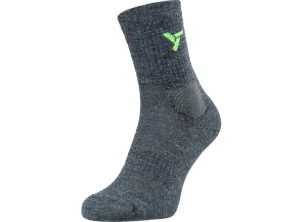 Silvini Lattari UA1746 Socken Merinowolle Grau/Limettenfarben