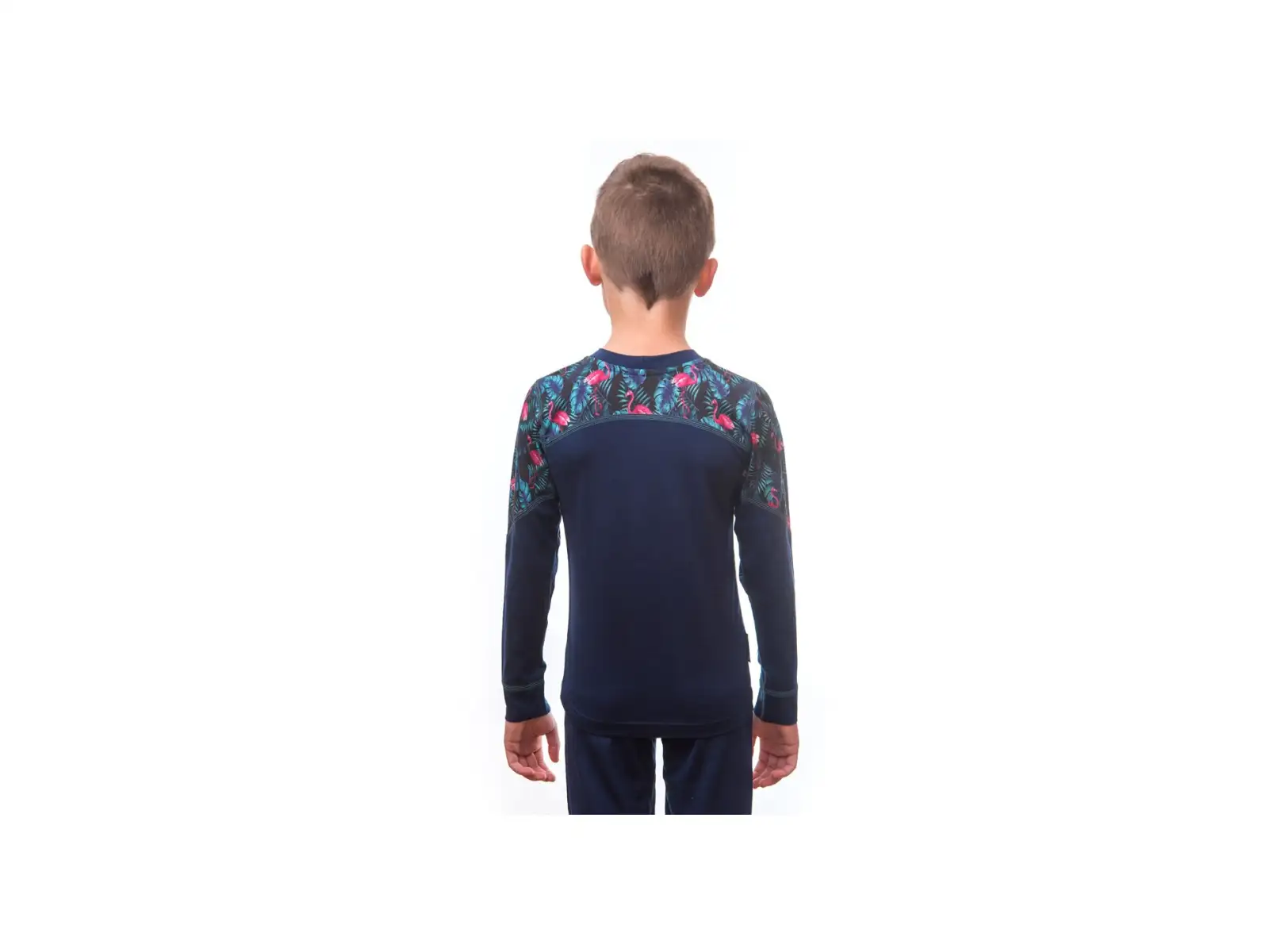 Sensor Merino Impress Set Kinder Langarmshirt + Hosen deep Blue/Floral