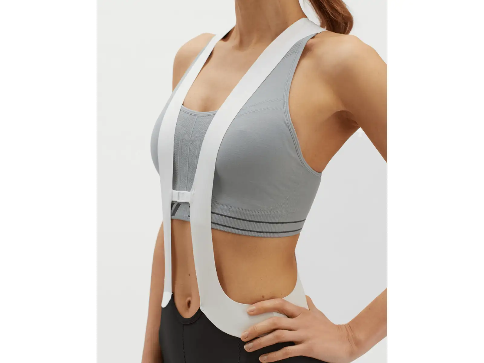 Silvini Santerno Damen-Shorts mit Trägern und Einsatz Black/White