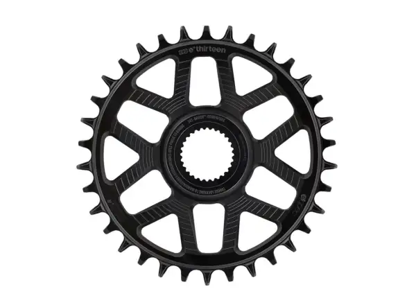 E-13 Helix Race E-Spec Alu Direct Mount Kettenblatt für Bosch CX Gen 4 in Schwarz