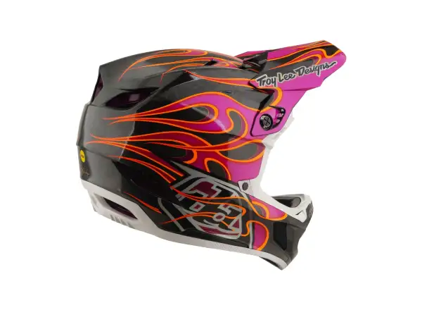Troy Lee Designs D4 Carbon MIPS Helm Torched Carbn/Magenta