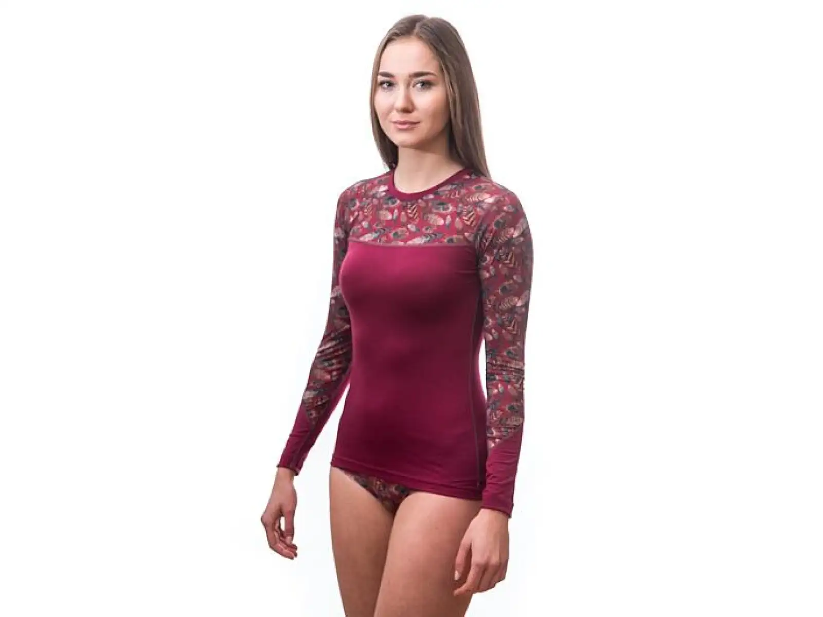 Sensor Merino Impress Damen Langarmshirt Lilla/Feather