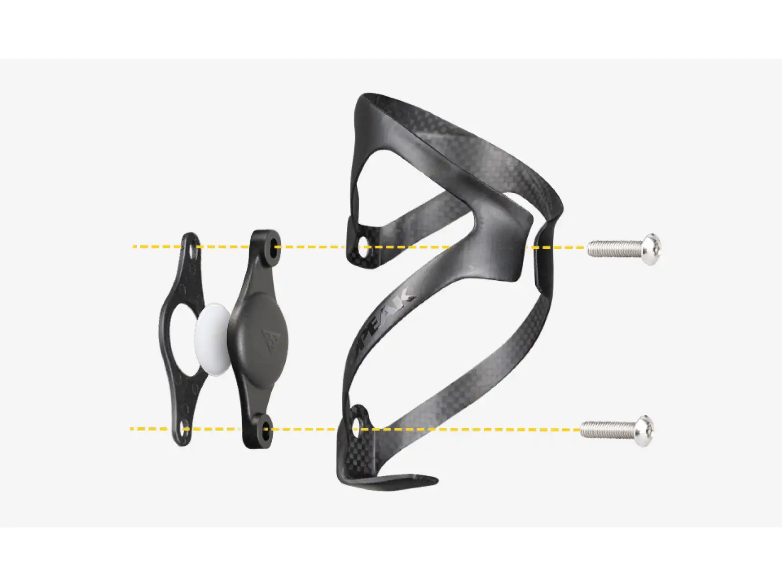 Topeak Cage Mount Halterung für Apple AirTag unter dem Korb Schwarz