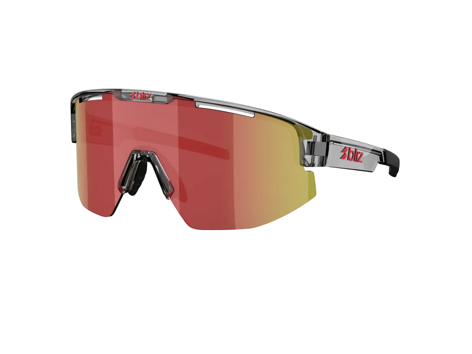 Bliz Matrix Sonnenbrille Transparent Dark Grey/Brow Red Multi