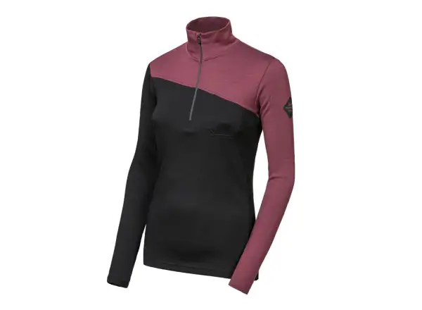 Sensor Merino Extreme Up Damenpullover černá/Port Red