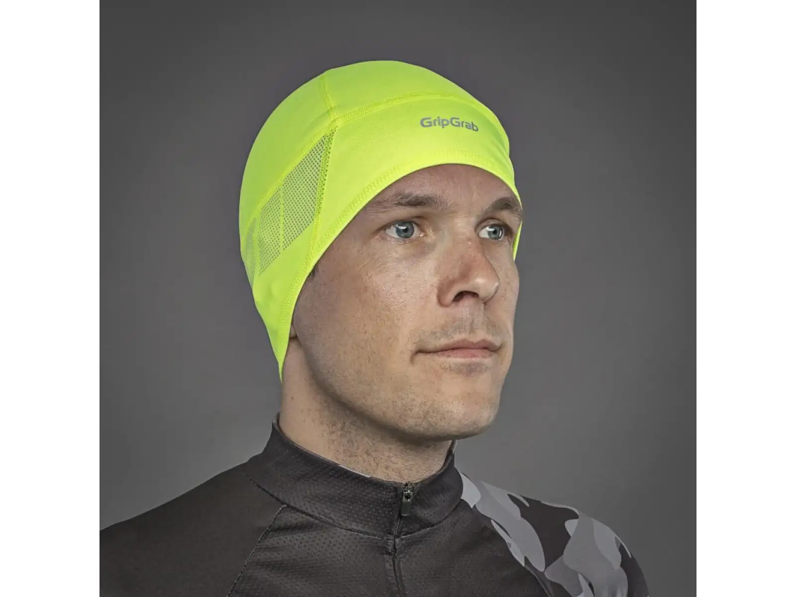 Grip Grab Windproof Hi-Vis Skull Cap Thermo Mütze unter Helm gelb