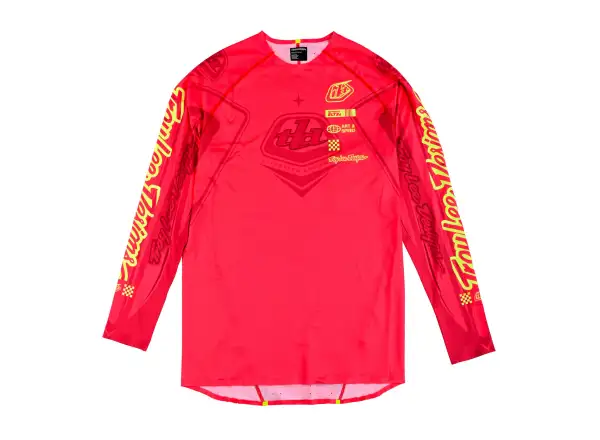 Troy Lee Designs Sprint Ultra Ghostwing Herrentrikot Langarm Infra Red
